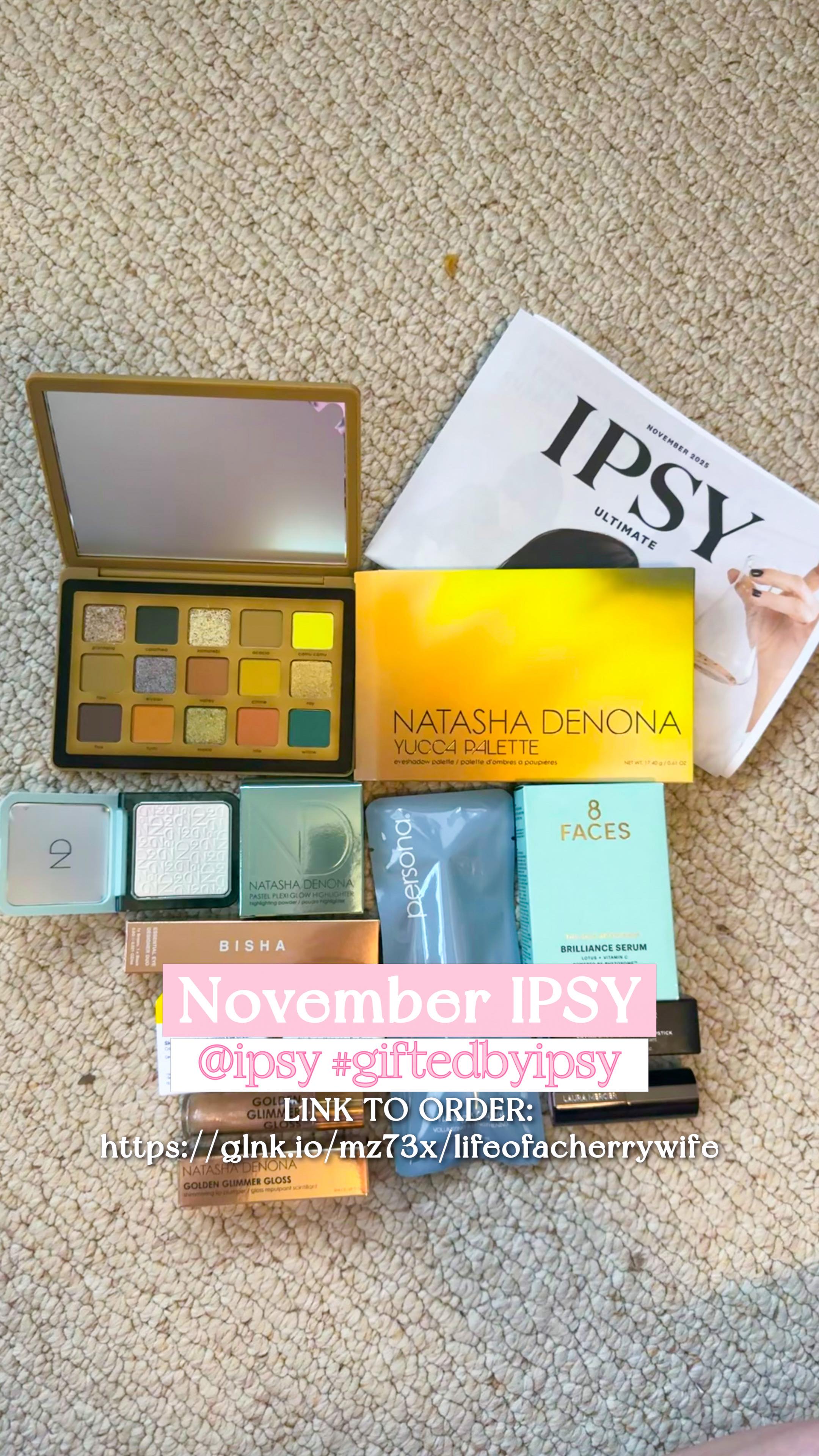 Instagram post by @lifeofacherrywife for Laura Mercier. Caption reads: (🔗 to order👇🏻) 💕 YAY!! 😁 One of my fav times....