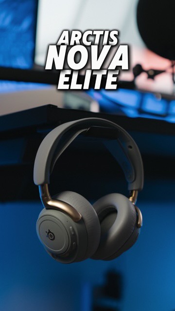 Instagram post by @deanwethers for SteelSeries. Caption reads: [...] The Arctis Nova Elite by @steelseries is the....