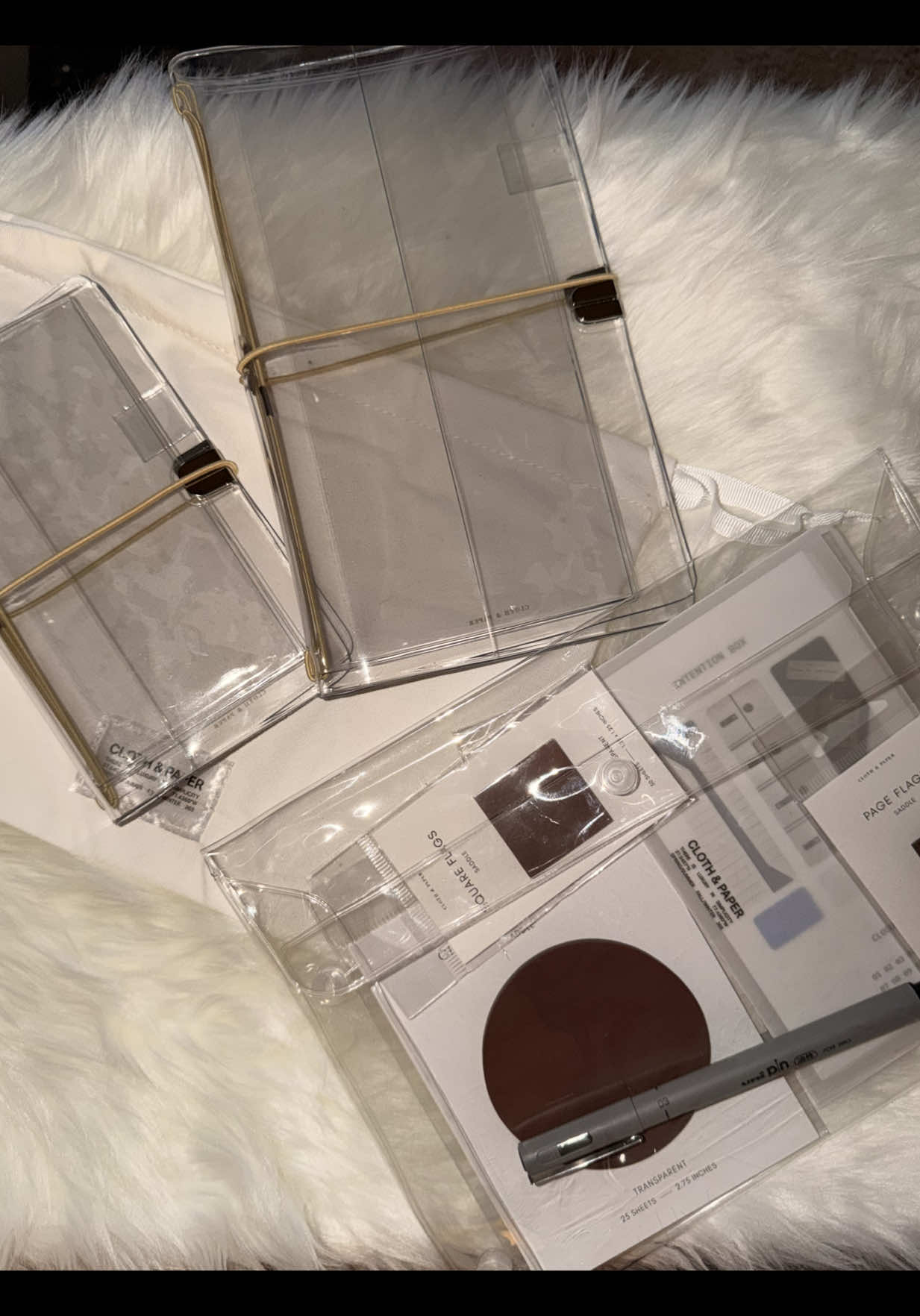 TikTok post by @ceecee_valentine for Clothandpaper. Caption reads: [...] notebook covers finally restocked....