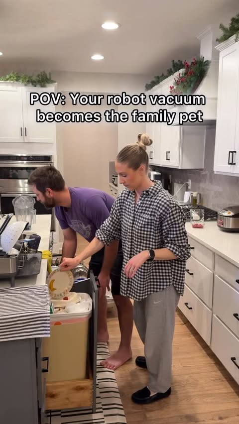 Instagram post by @mads_gainz for Dreame. Caption reads: Chad said no dog… so I adopted a robot one.⁣
⁣
....