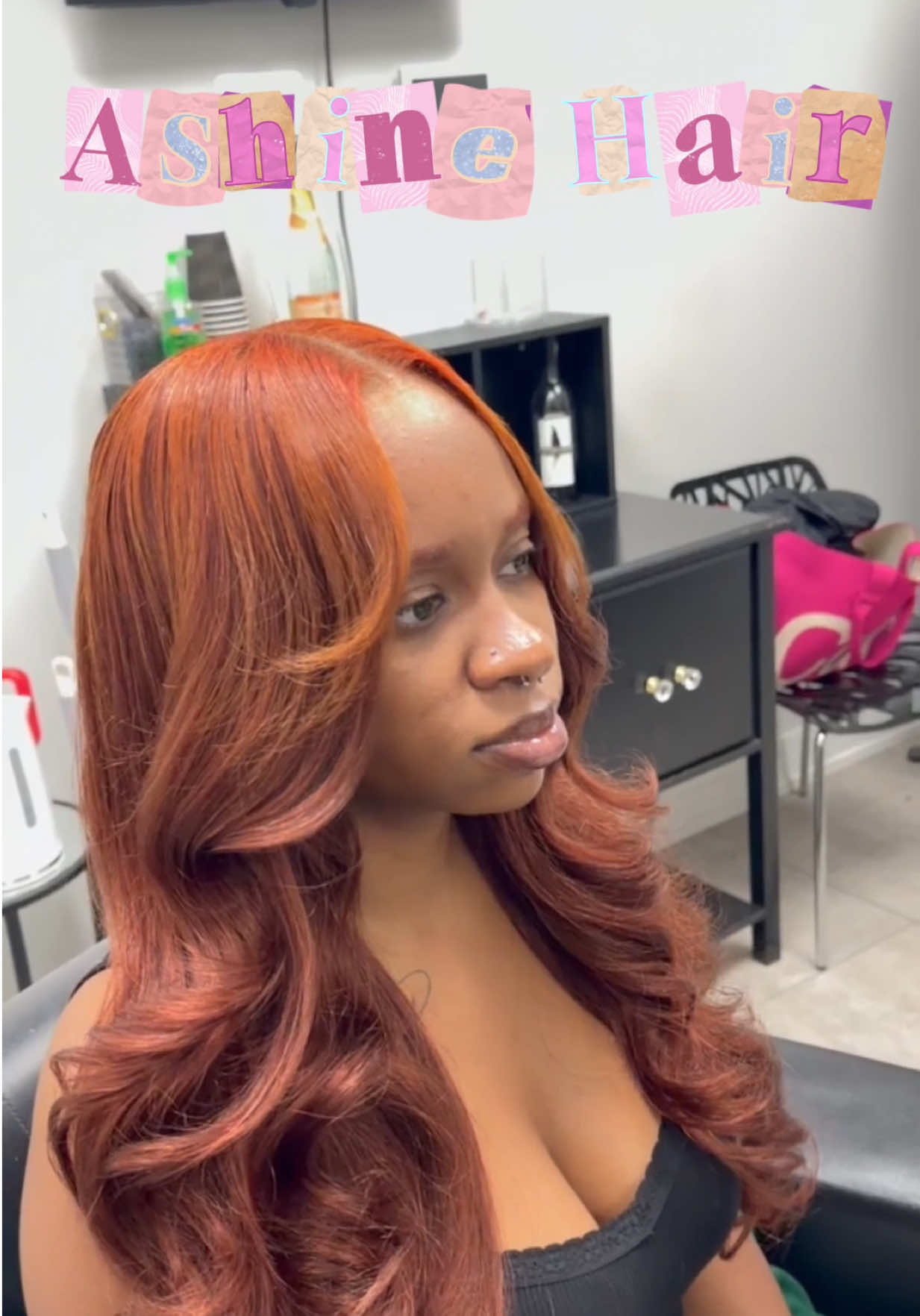 TikTok post by @lledoira for AshineHair. Caption reads: [...] me right everytime!🧚🏽‍♀️ Bundles -....