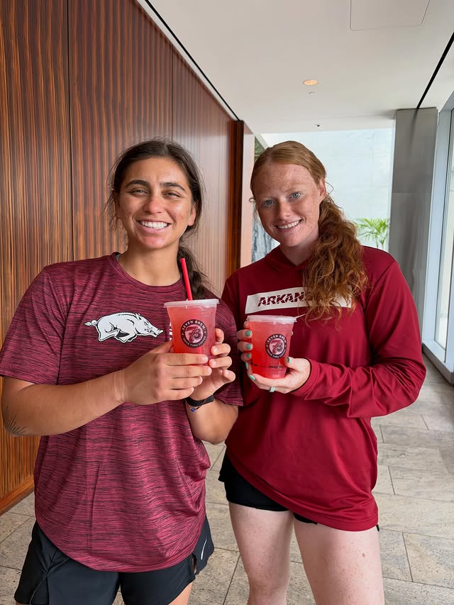 Instagram post by @_ella_mcdowell for 7 Brew Coffee. Caption reads: Getting fueled for the WCWS with @7brewcoffee !!!....