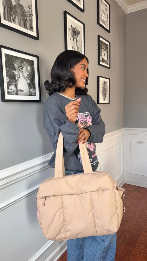 Instagram post by @micheledee_ for CALPAK. Caption reads: The perfect duffel from Calpak ✨
This is the Luka....