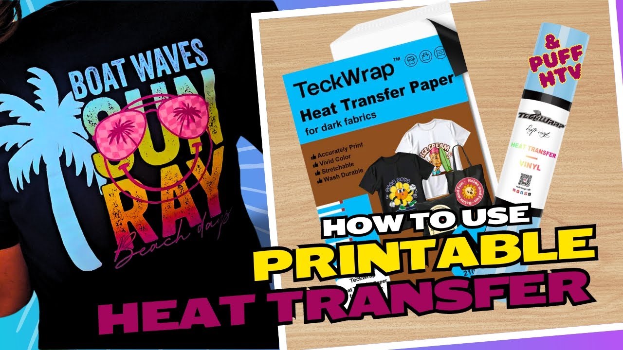 YouTube post by @AppalachianHomeCo for TeckWrapcraft. Caption reads: How To Use Printable Heat Transfer Paper / Cricut....