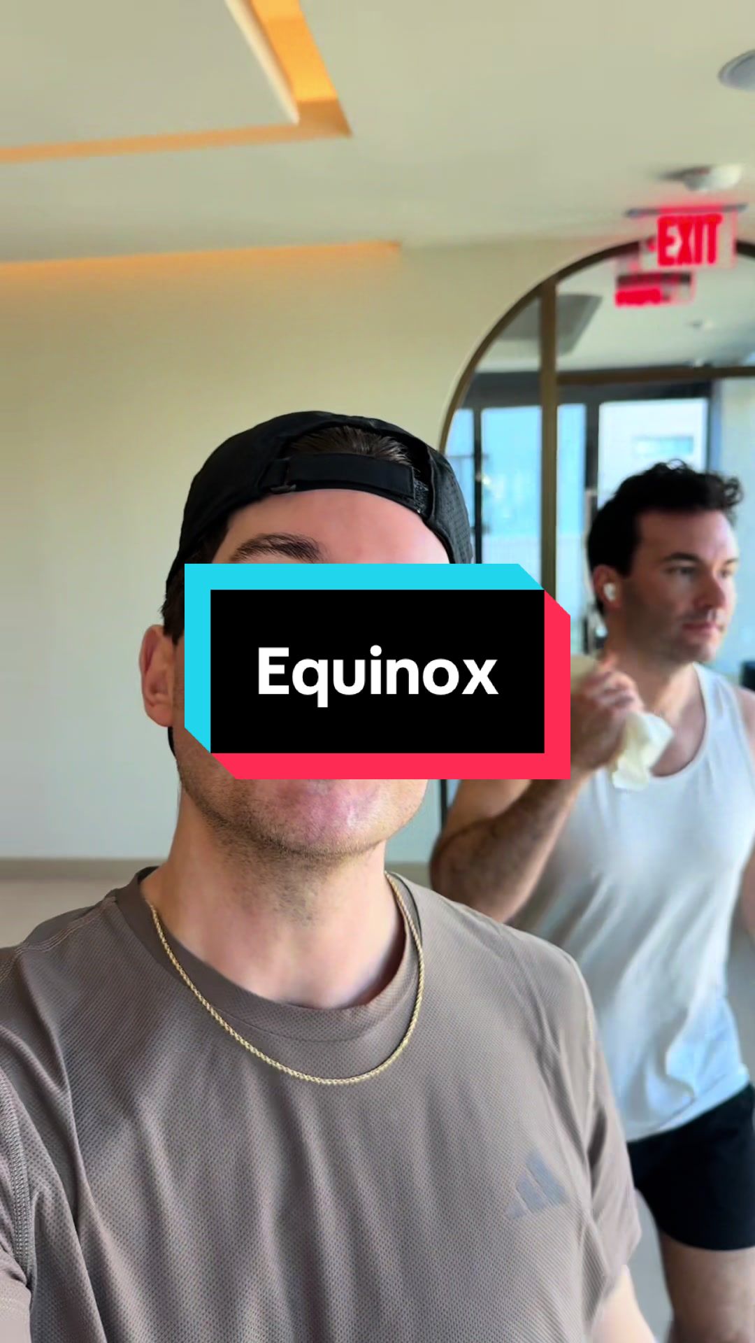 TikTok post by @ericgoldie for Equinox. Caption reads: Ever since this new @Equinox opened in West Palm,....