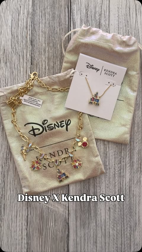 Instagram post by @magicallymonique for Kendra Scott. Caption reads: [...] to be gifted these gorgeous Disney x....
