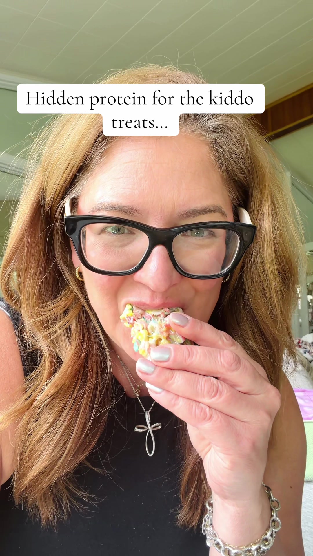 TikTok post by @lifewithdebm for KOS. Caption reads: [...] #sweettreat #sweettooth #sweets @KOS....