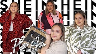 YouTube post by @JadeTomlinson for Channel Mum. Caption reads: HUGE *NEW IN* PLUS SIZE/CURVE SHEIN HAUL 2021.