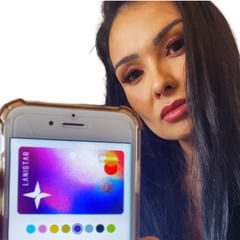 Instagram post by @suellenkishi for LANISTAR. Caption reads: Banco Digital é....