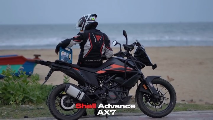 Instagram post by @the_turbokid46 for Shell. Caption reads: [...] 🖤🏍️ . Follow @the_turbokid46 . .....