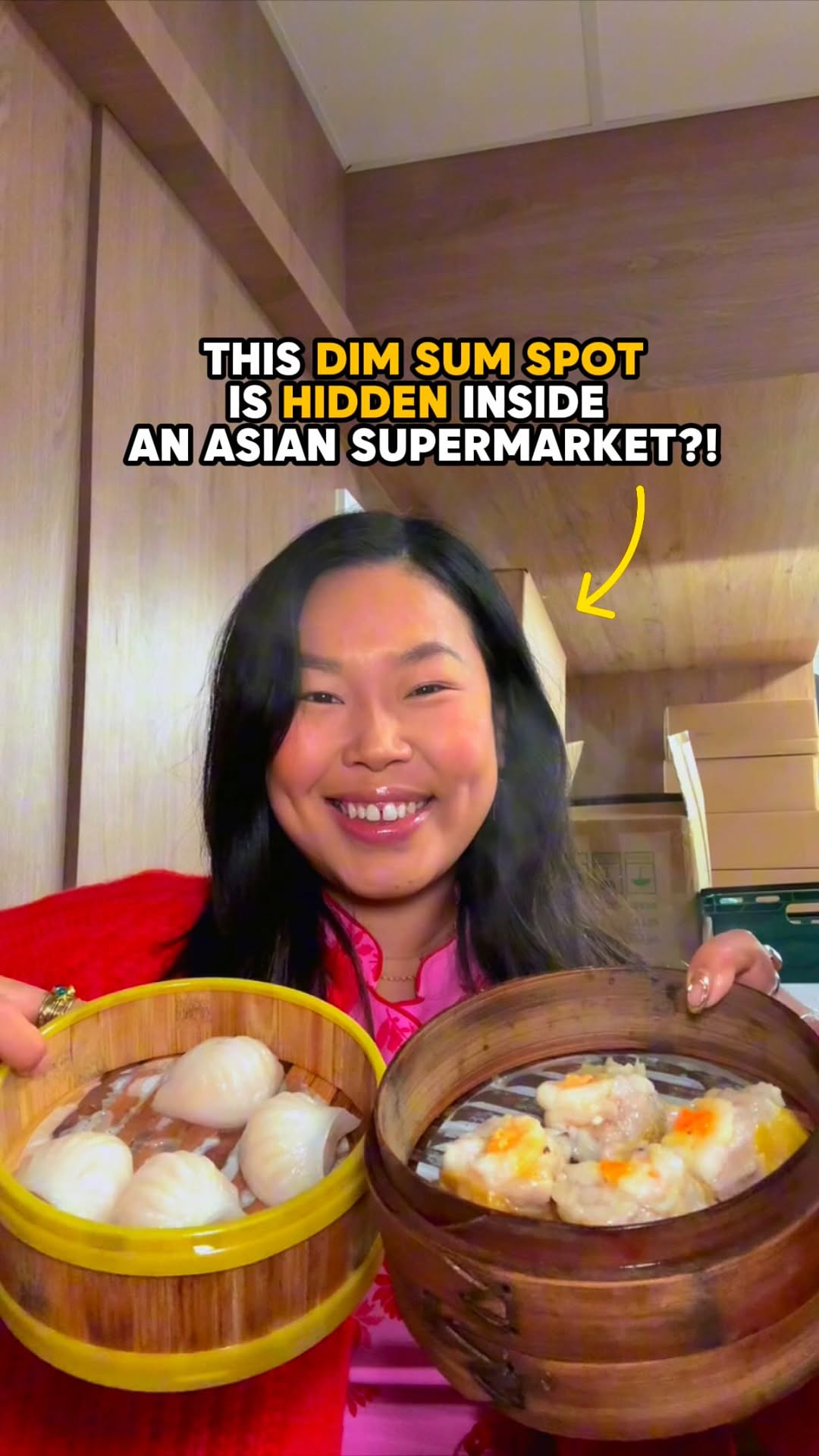 Instagram post by @dejashu for Visitengland. Caption reads: What I order at dim sum 🥟 I’m British Chinese and....