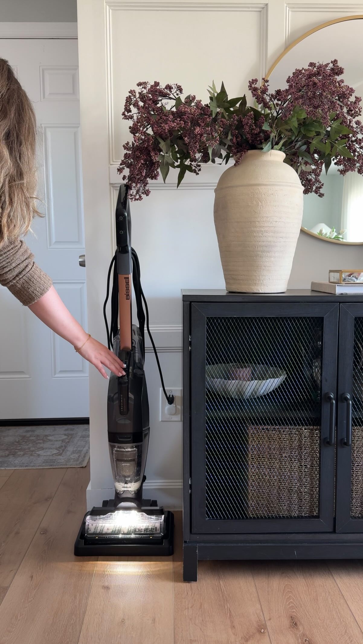 Instagram post by an influencer for BISSELL. Caption reads: [...] guaranteed. Thankfully, my @bissellclean....