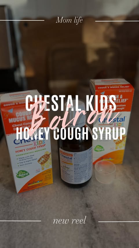 Instagram post by @sofis.mommyworld for BoironUSA. Caption reads: [...] Chestal Kids Honey at Walmart. 🛒 @boironusa....