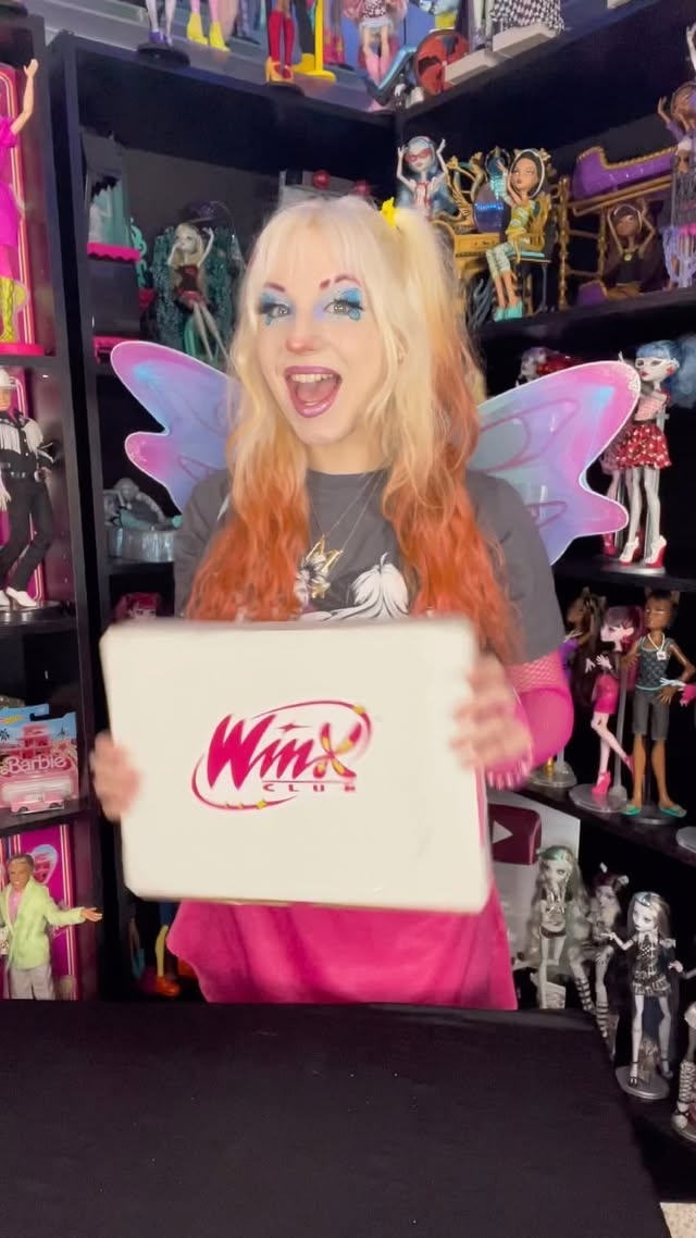 Instagram post by @nostalgic._.dollz for Winx Club. Caption reads: [...] Fairy Day! 🦋✨🩷 Huge thanks to @winxclub....