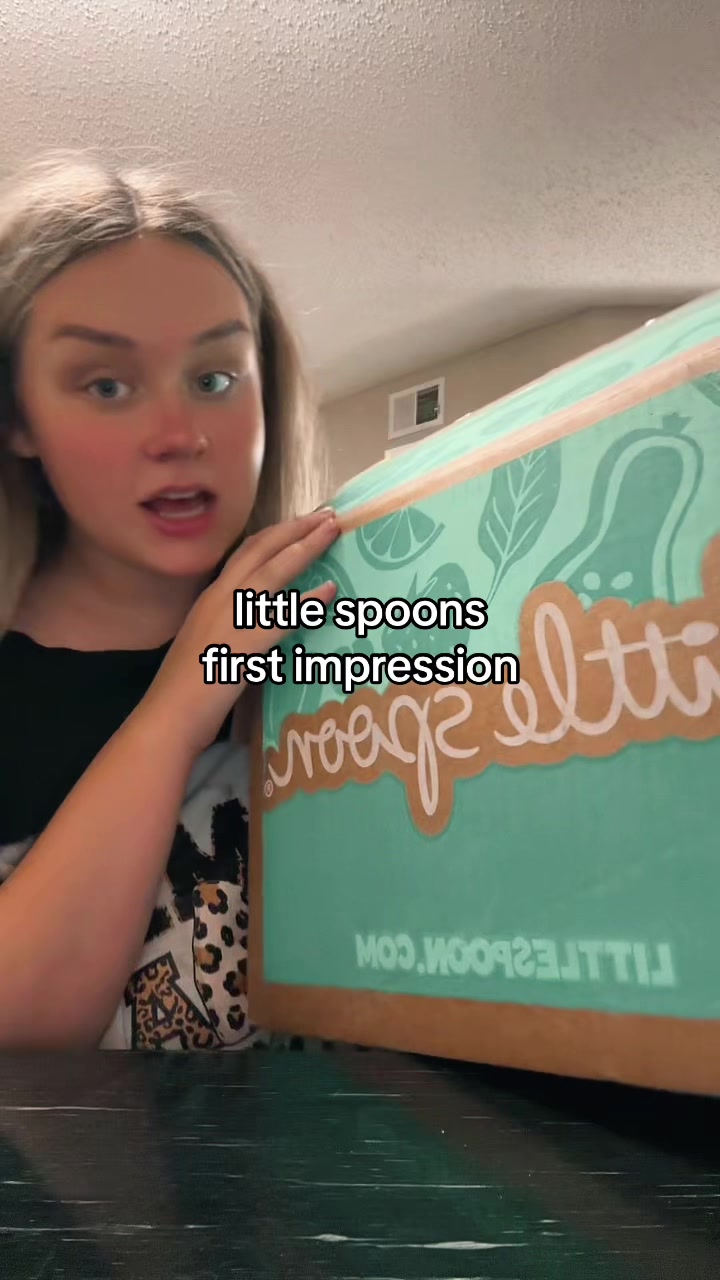 TikTok post by @allisonmaexo for Little Spoon. Caption reads: [...] which meal i should do first  #littlespoon....