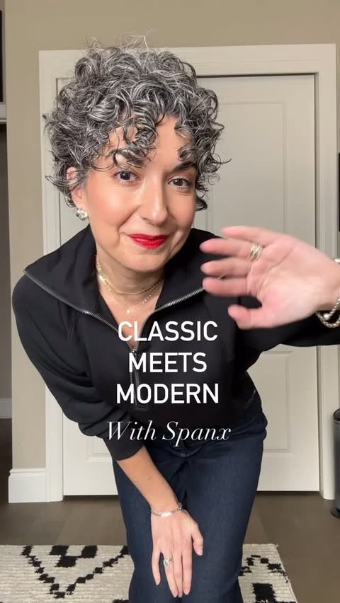 Instagram post by @graziaheartsgiorgio for SPANX. Caption reads: A few new favorite pieces from @spanx that will....