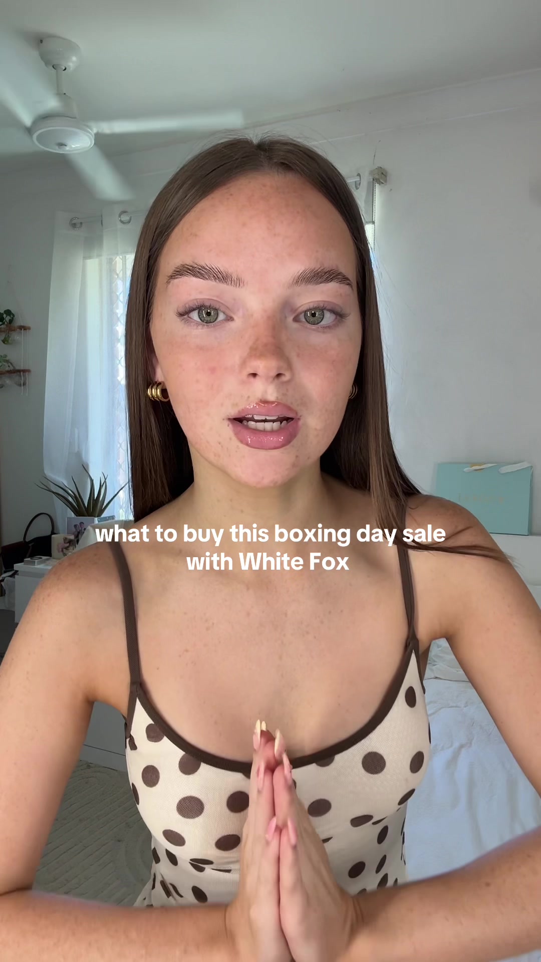 TikTok post by @ciaralillyyy for White Fox Boutique. Caption reads: BOXING DAY SALE with @White Fox Boutique !!!....