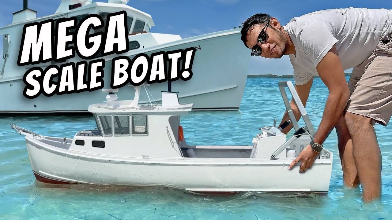 YouTube post by @PeterSripol for Thingiverse. Caption reads: Making a super Scale Lobster RC boat!.