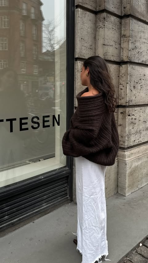 Instagram post by @malmikkelsen for POLÈNE. Caption reads: This bag was made for me 🧸🤎🍂 @polene_paris....