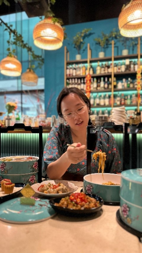 Instagram post by @nessathatsme for Singapore Travel Specialist by Dirgantara Fasa. Caption reads: Had a lunch date with my girls at Cherki, a hidden....