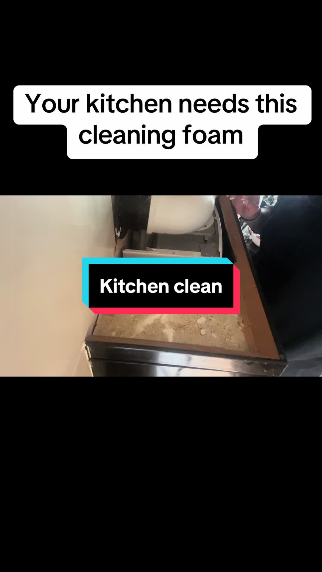 TikTok post by @sheena.tiktok76 for Yass Clean. Caption reads: A degreaser for your kitchen does all the jobs....