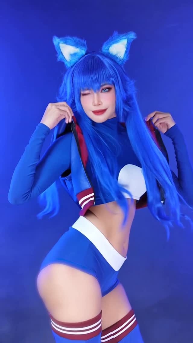 Instagram post by @myrtlegail for SEGA. Caption reads: Rolling into your feed with that classic blue....