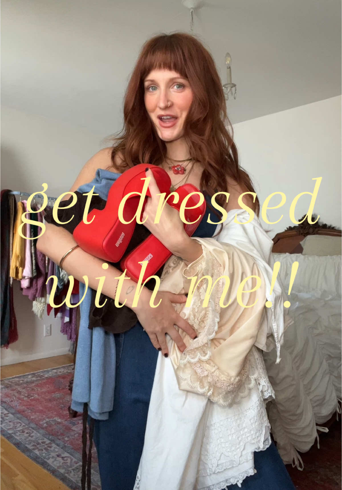 TikTok post by @thatgingerprincess for Shop Melissa. Caption reads: fave @Melissa Official jellies meets my fave color....