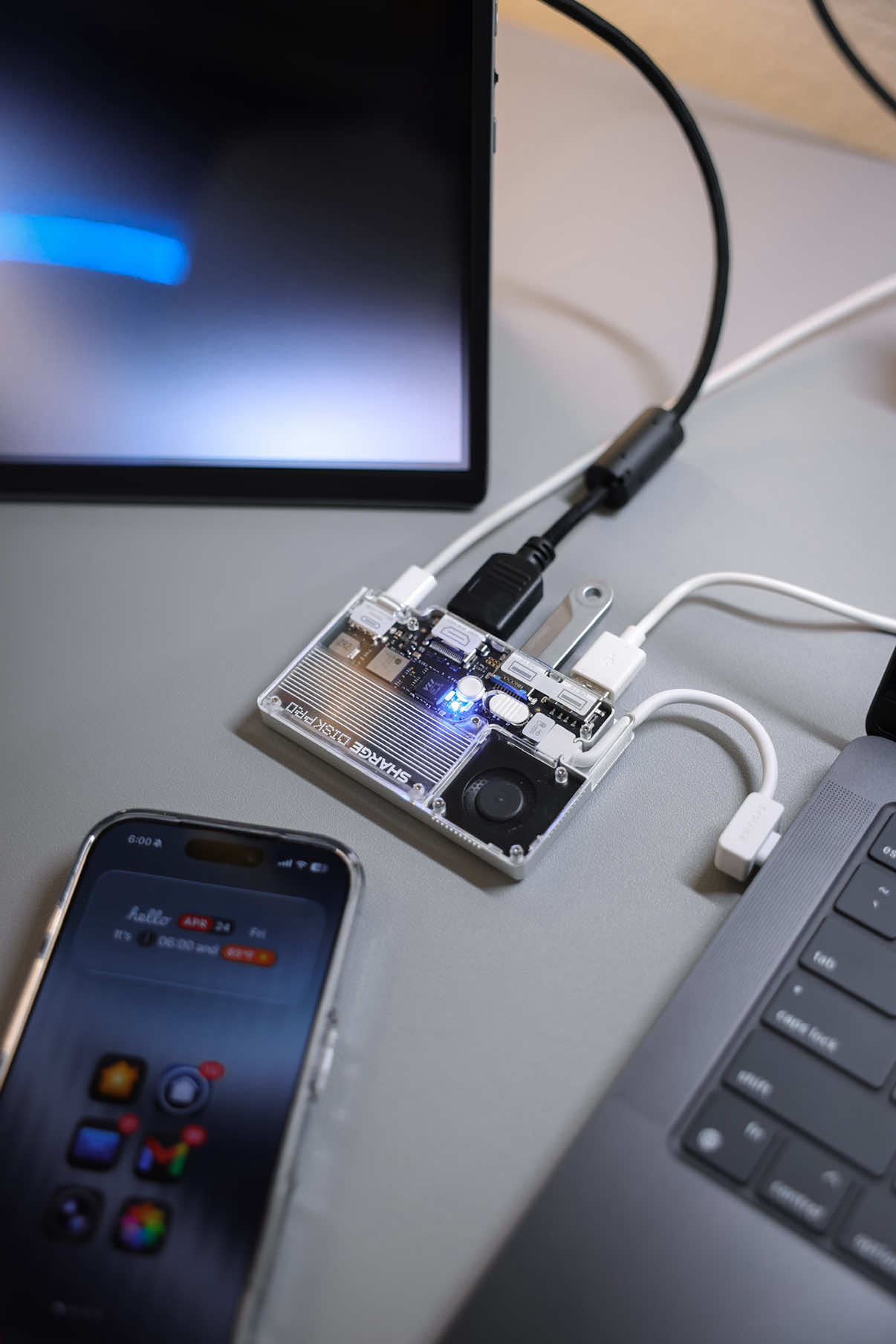 TikTok post by @nvzion for Sharge. Caption reads: This 5-in-1 SSD by @SHARGE is just what I needed.....