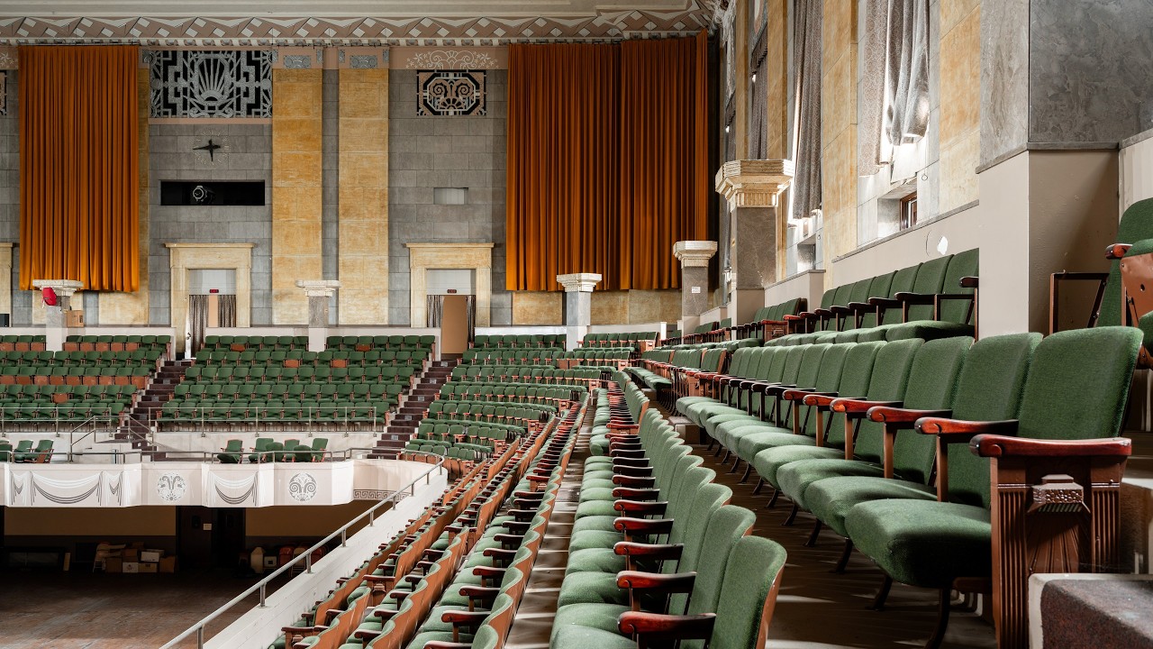 YouTube post by @TheProperPeople for LANDR. Caption reads: Exploring the Abandoned Worcester Memorial....