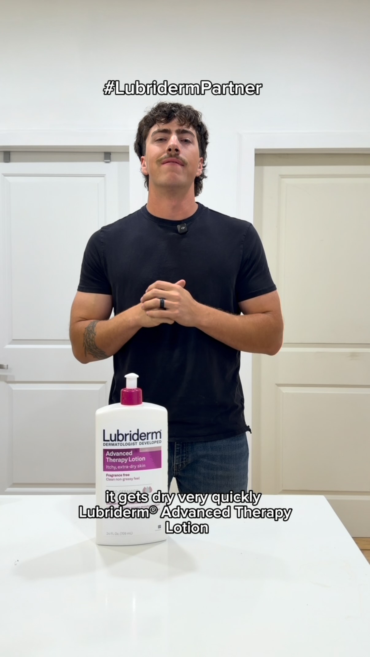 Instagram post by @dylan.healy34 for Lubriderm. Caption reads: #LubridermPartner There’s absolutely nothing worse....