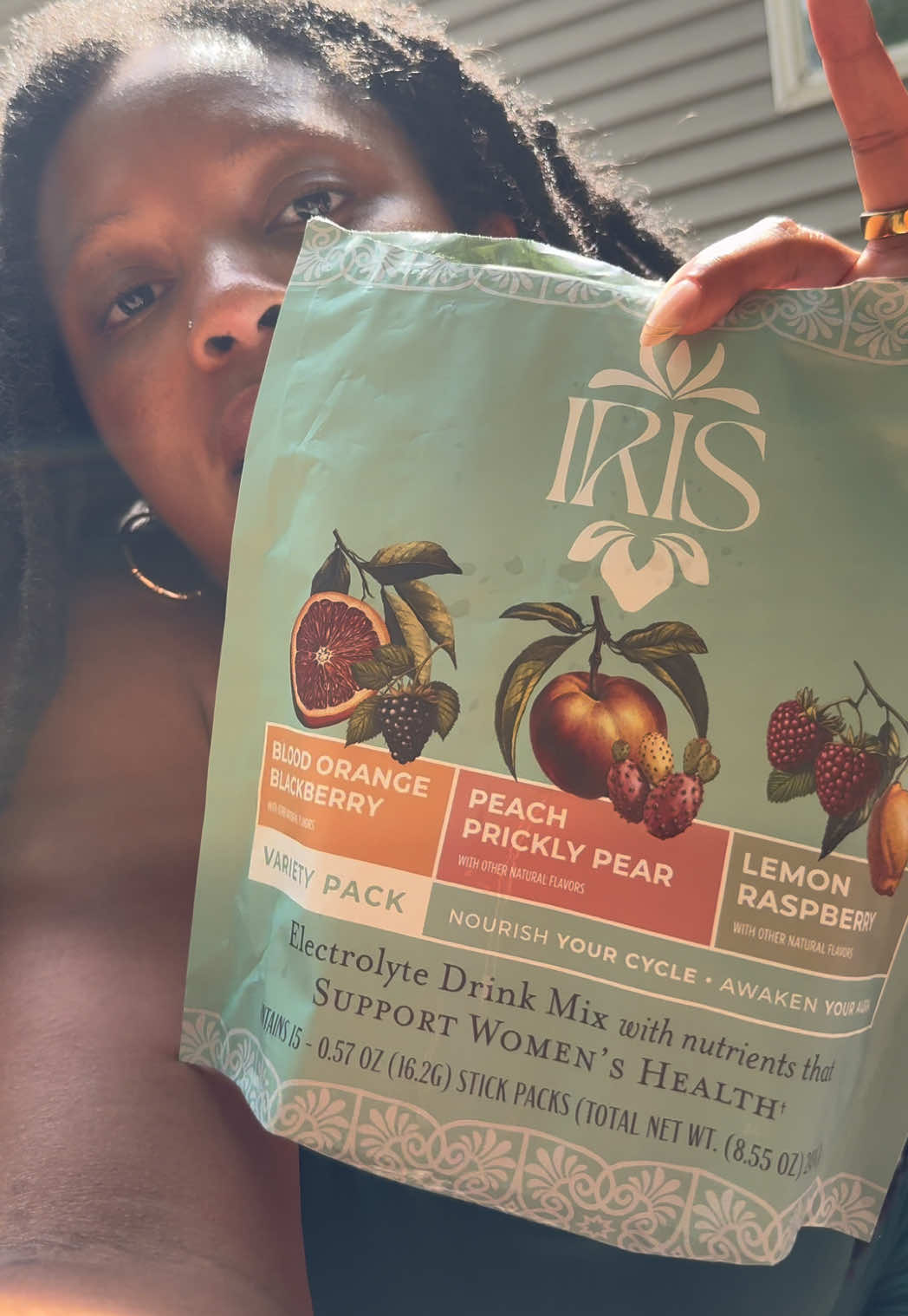 TikTok post by @iamsunnybrooks for Iris Nutrition. Caption reads: I said WHAT I SAID!!! @Iris Nutrition.