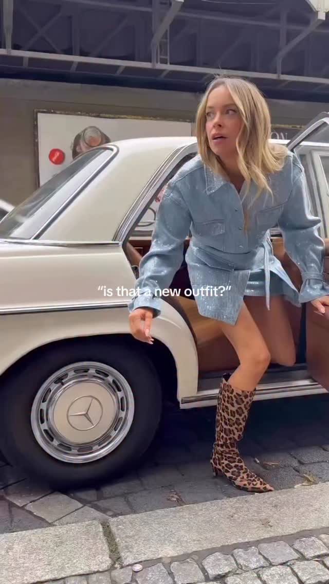 Instagram post by @hoermanseder for ABOUT YOU. Caption reads: our new @hoermanseder drop is finally online 💥🖤....