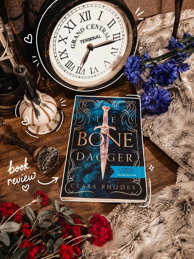 Instagram post by @sarahwarrengillreads for Blackstone Publishing. Caption reads: The Bone Dagger by Clara Rhodes This is my first....