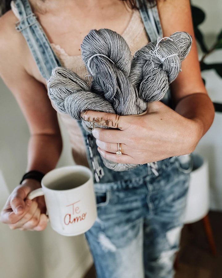 Instagram post by @theskeiniac for Darn Good Yarn. Caption reads: Hey friends! Have you heard about @darngoodyarn ?....
