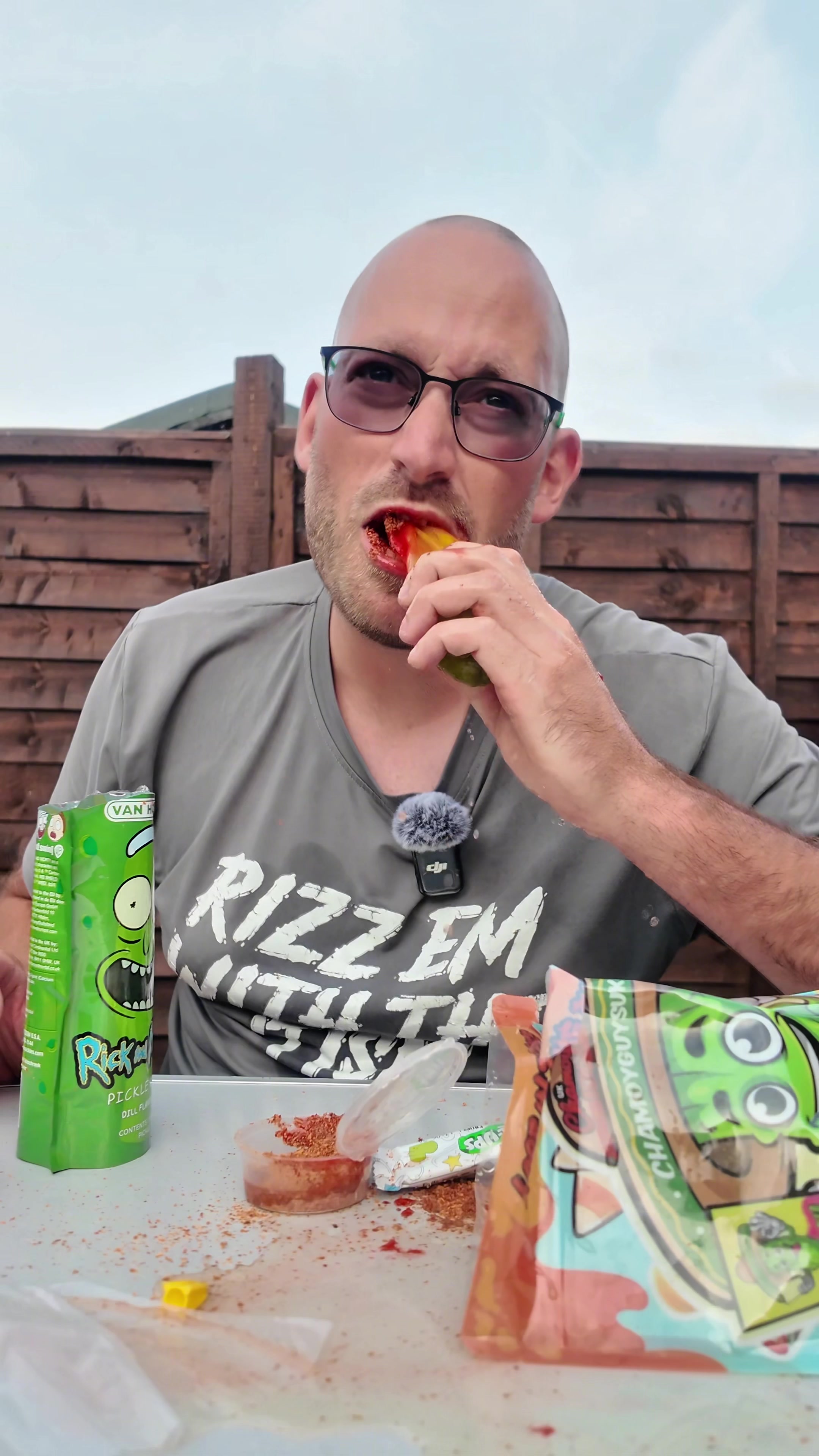 TikTok post by @ryanwindridge for ChamoyGuysUK. Caption reads: Check out @ChamoyGuysUK pickle kits they are so....