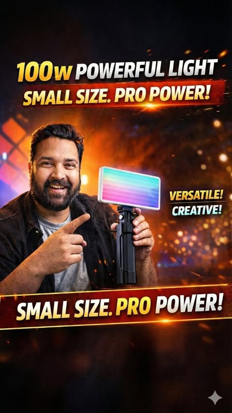 Instagram post by @rajaawasthi007 for Digitek. Caption reads: “Low Light? Not Anymore! 💡🔥 DIGITEK D100 Watt....