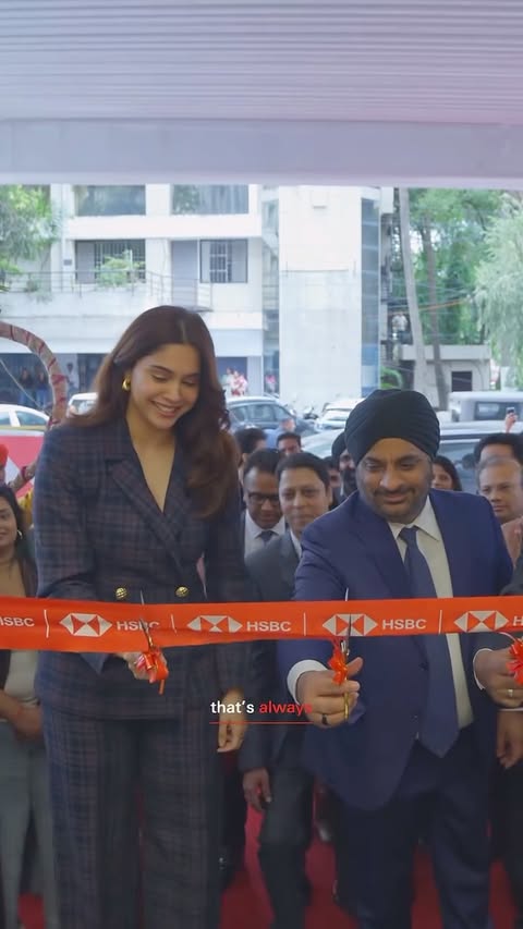 Instagram post by @sharvari for HSBC. Caption reads: [...] was wonderful to be part of the launch of....