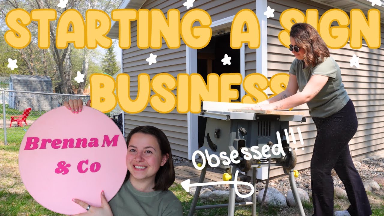 YouTube post by @brennamandco for Ricoma. Caption reads: How To Start A Sign Business With xTool ✨❣️ Making....
