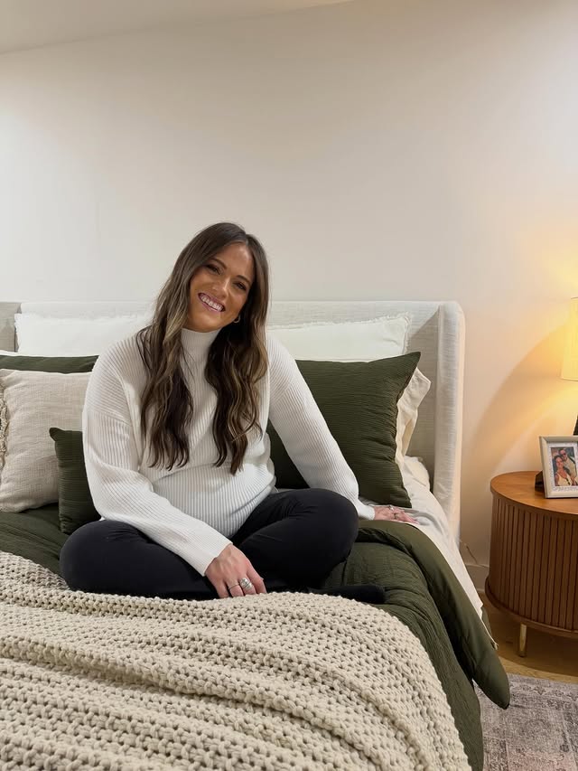 Instagram post by @zachnwhitbates for Castlery. Caption reads: SWIPE FOR A BEDROOM REFRESH BEFORE BABY #6 COMES....