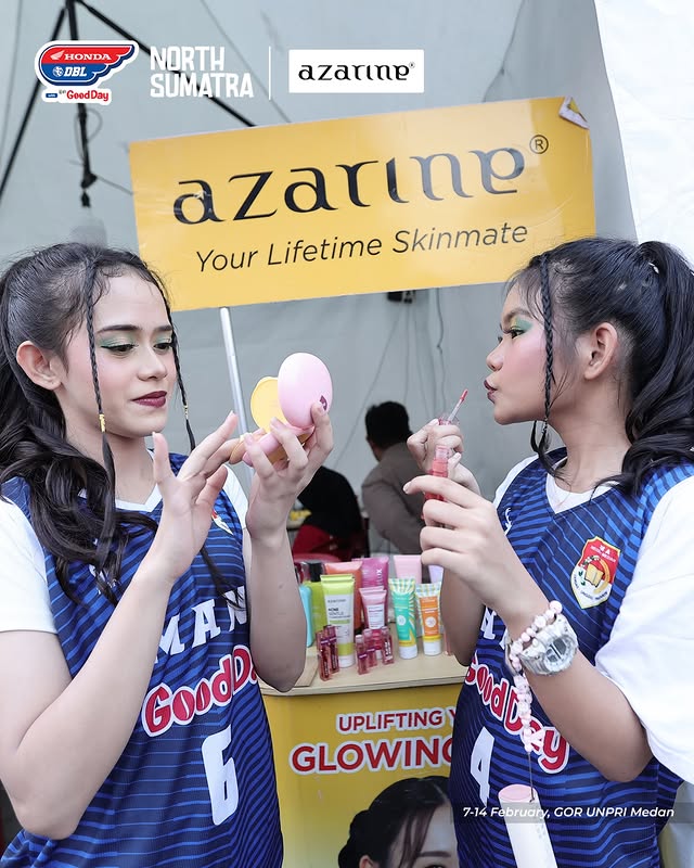 Instagram post by @dbl_medan for AZARINE. Caption reads: Teman-teman Abel udah mampir ke booh nya....