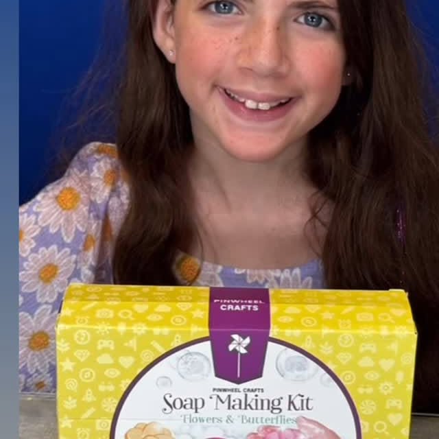 Instagram post by @dahliabrookemarani for Pinwheel Crafts. Caption reads: I LOVE arts and crafts, so what a fun treat to....