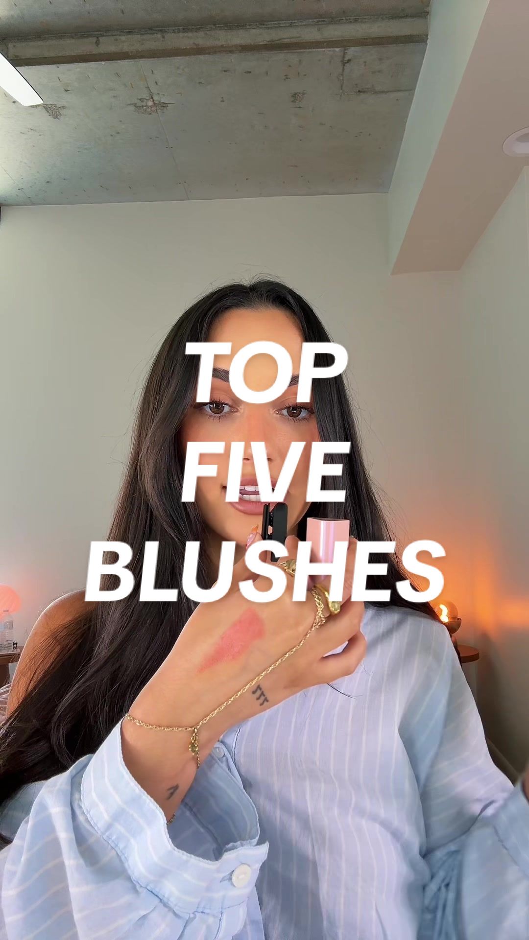 TikTok post by @daniellalopez9988 for About-face Beauty. Caption reads: [...] by Lady Gaga @LYS Beauty @Saie @about-face....