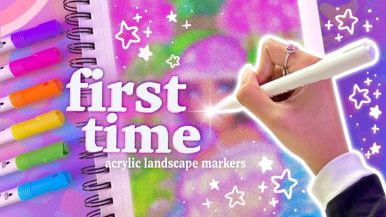 YouTube post by @SparkleDrawz for Arrtx. Caption reads: drawing with a new art supply ♡ ft. Arrtx acrylic....