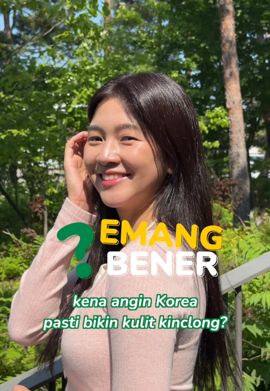 TikTok post by @amelia_tantono for Garnier Indonesia. Caption reads: Yang masih maju mundur mau coba peeling serum tapi....