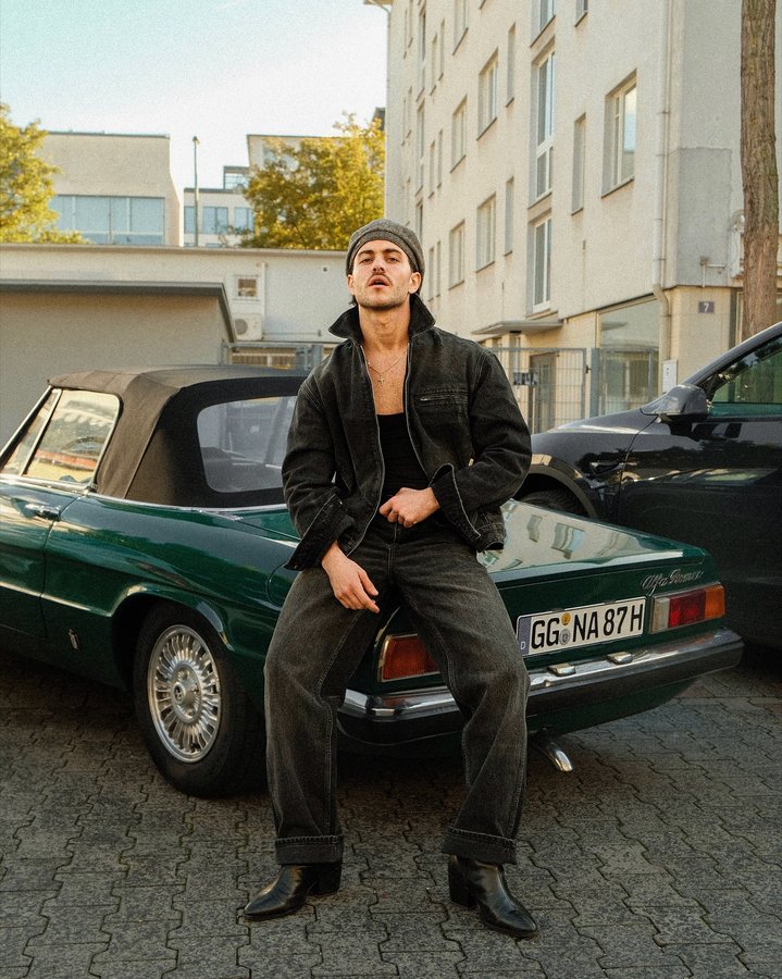 Instagram post by @robertosi_ for REPRESENT CLO. Caption reads: all denim fits for the ease @representclo |....