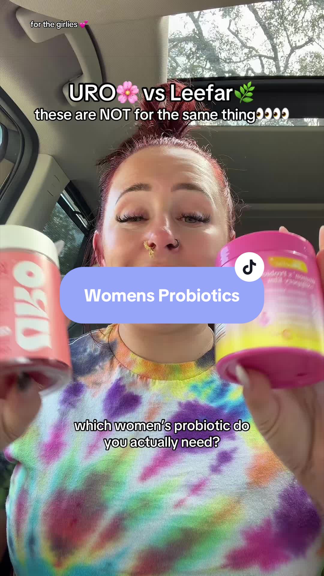 TikTok post by @chelchel1110 for Leefar US. Caption reads: [...] women’s probiotics 💕 @O Positiv @Leefar US....