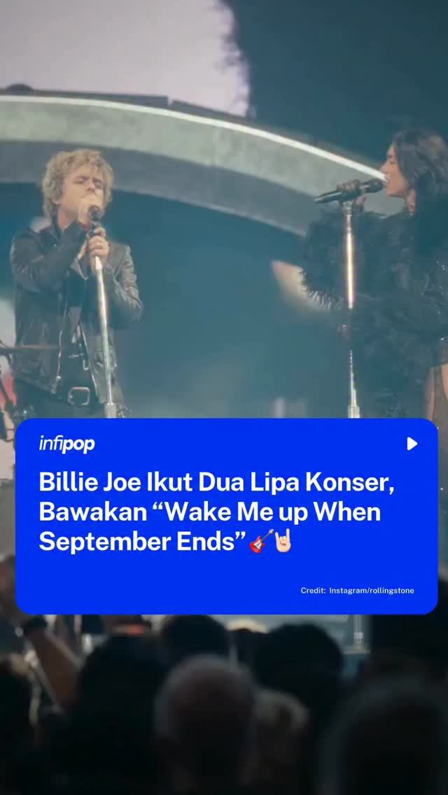 Instagram post by @infipop.id for Rolling Stone. Caption reads: Dalam konser Dua Lipa di San Fransisco, tiba-tiba....