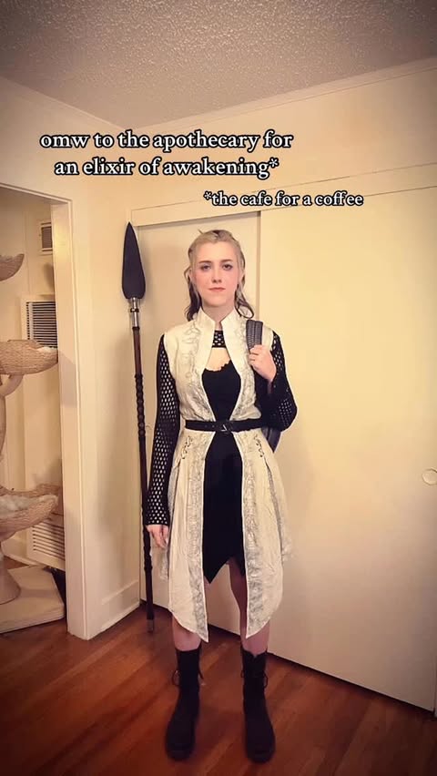 Instagram post by @maelefay for HolyClothing. Caption reads: casual adventurer || wearing trystan in vintage....