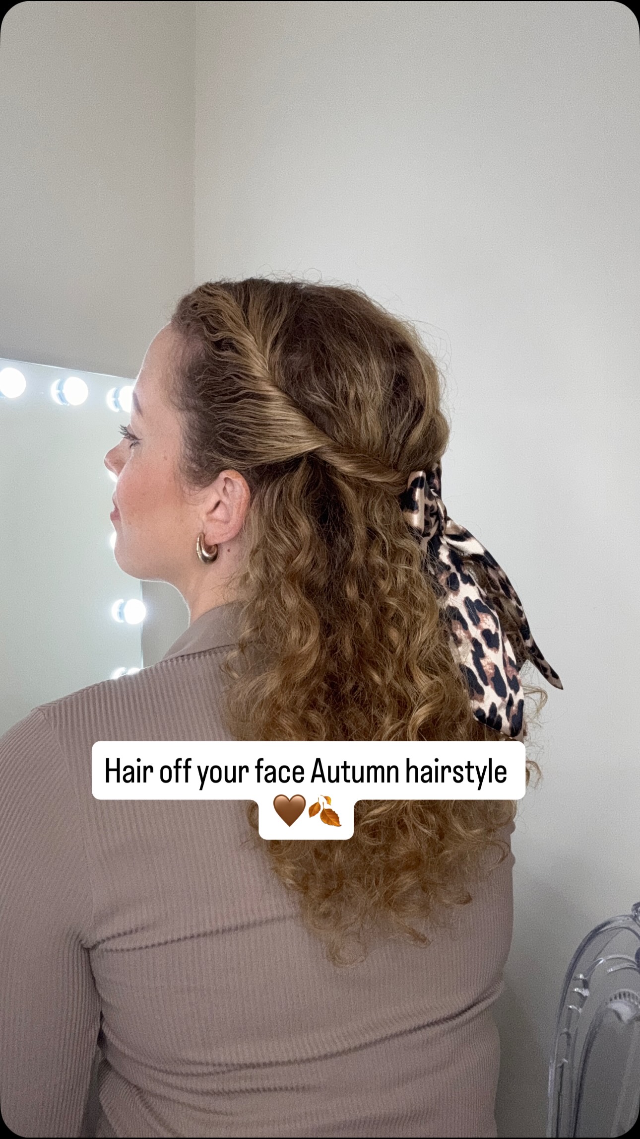 Instagram post by @beauty_and_curls_bymeg for John Frieda. Caption reads: Autumn hairstyle idea 

Using @johnfriedauk dream....