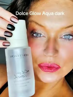 TikTok post by @glamgallerymockup for Dolce Glow. Caption reads: [...] Favorite self tanning face mist from @DOLCE....